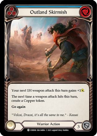 Outland Skirmish (Blue) (EVR068) (1st Edition) Rainbow Foil - Everfest