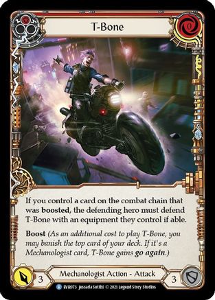 T-Bone (Red) (EVR073) (1st Edition) Rainbow Foil - Everfest