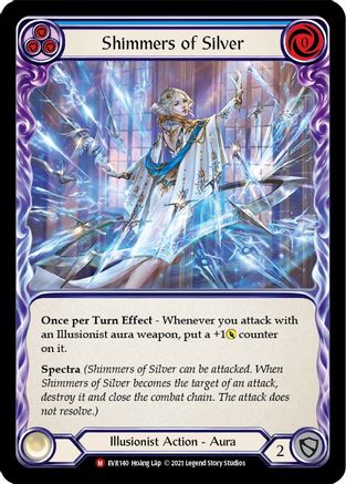 Shimmers of Silver (EVR140) 1st Edition Rainbow Foil - Everfest
