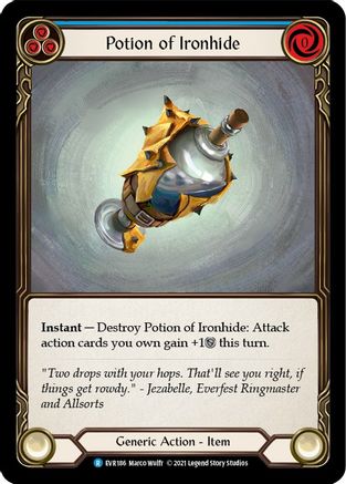 Potion of Ironhide (EVR186) 1st Edition Cold Foil - Everfest