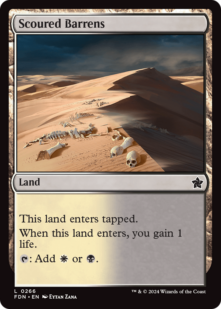 Scoured Barrens (266) Foil - Foundations