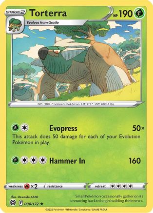 Torterra (8) Reverse Holofoil - Brilliant Stars