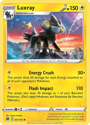 Luxray (51) Reverse Holofoil - Brilliant Stars