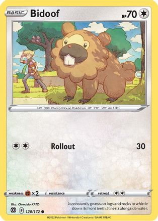 Bidoof (120) Reverse Holofoil - Brilliant Stars