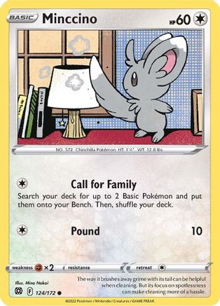 Minccino (124) Reverse Holofoil - Brilliant Stars