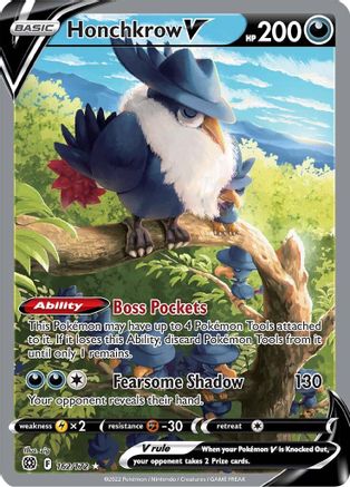 Honchkrow V (Alternate Full Art) (162) Holofoil - Brilliant Stars