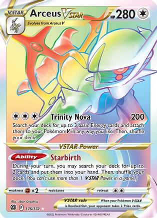 Arceus VSTAR (Secret) (176) (176) Holofoil - SWSH09 Brilliant Stars