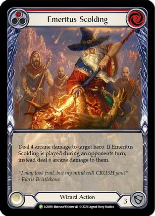 Emeritus Scolding (Red) (Extended Art) (LGS090) Rainbow Foil - FaB Promos