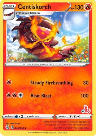 Centiskorch - 049/264 (#15 Cinderace Stamped) (49) - Battle Academy 2022