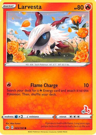 Larvesta (#19 Cinderace) (23) - Battle Academy 2022