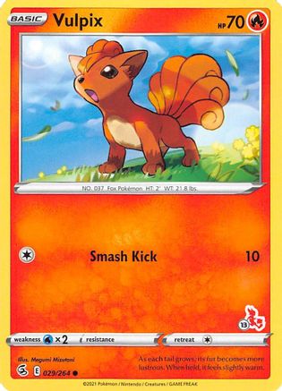 Vulpix (#13 Cinderace) (29) - Battle Academy 2022