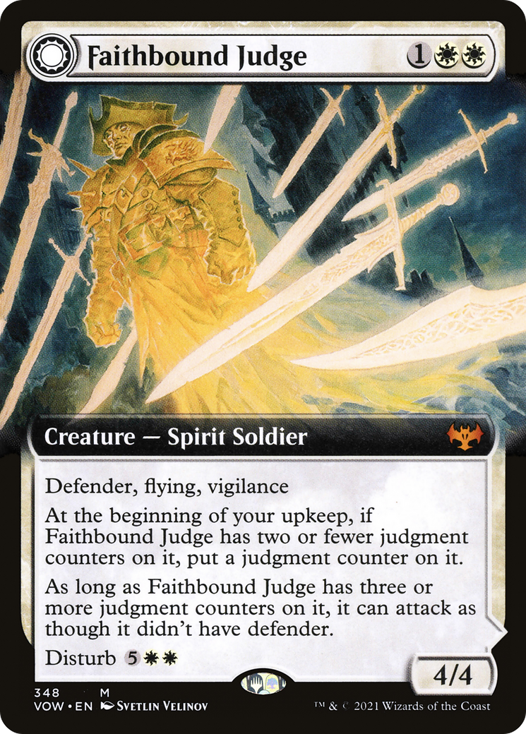 Faithbound Judge // Sinner's Judgment (Extended Art) (348) Foil - Innistrad: Crimson Vow