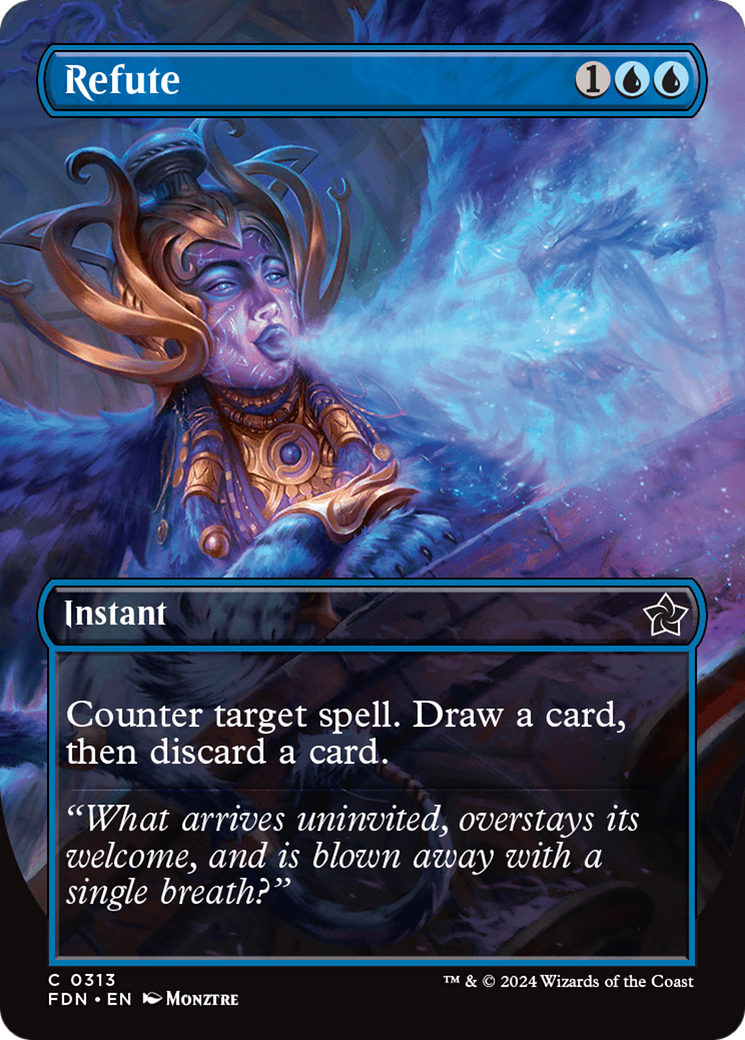 Refute (Borderless) (313) Foil - Foundations