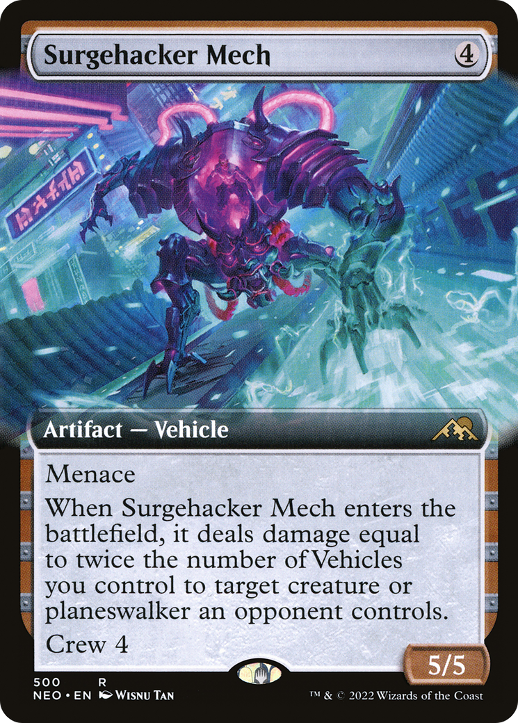 Surgehacker Mech (Extended Art) (500) - Kamigawa: Neon Dynasty