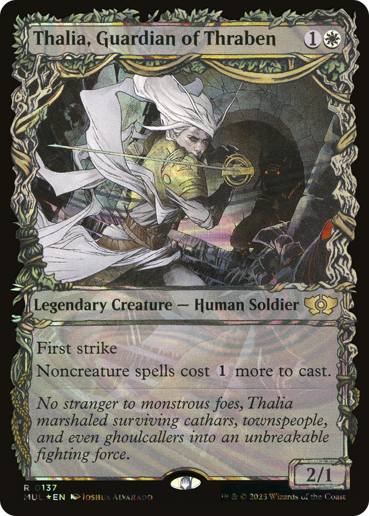 Thalia, Guardian of Thraben (Halo Foil) (Showcase) (137) Foil - Multiverse Legends