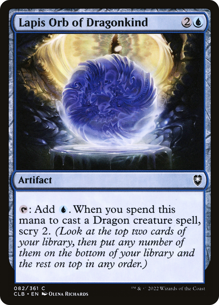 Lapis Orb of Dragonkind (082) Foil - Commander Legends: Battle for Baldur's Gate