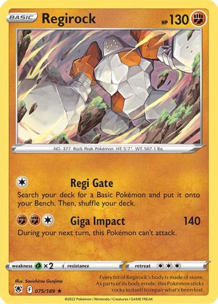 Regirock (75) Reverse Holofoil - Astral Radiance