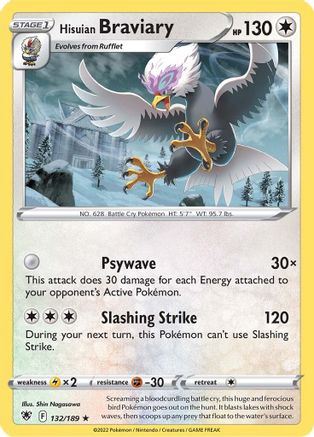 Hisuian Braviary (132) Reverse Holofoil - Astral Radiance