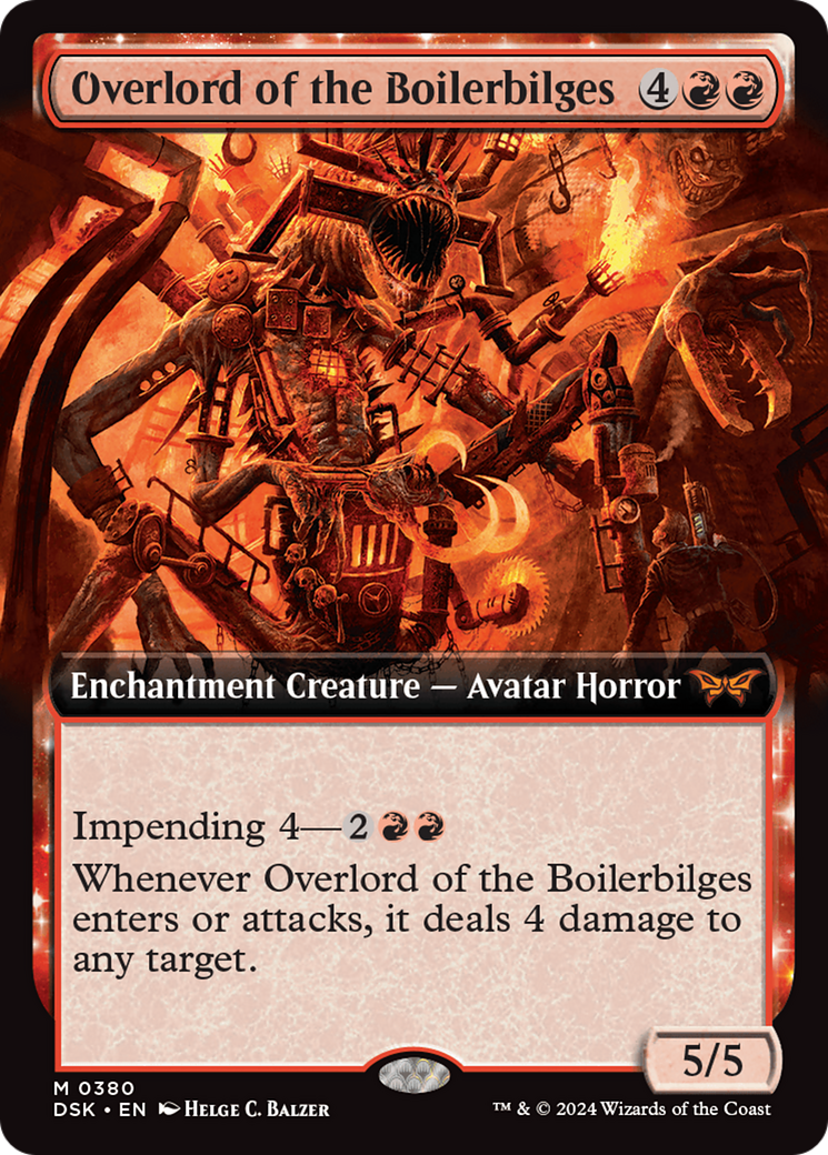 Overlord of the Boilerbilges (Extended Art) (380) Foil - Duskmourn: House of Horror