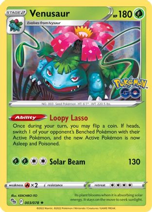 Venusaur (3) Reverse Holofoil - Pokemon GO