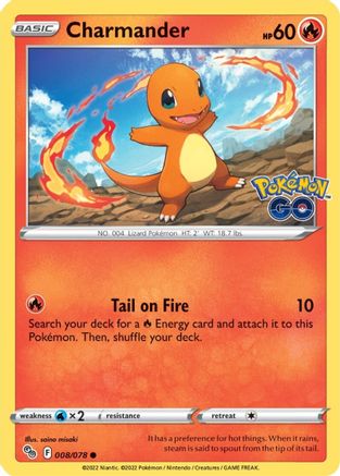 Charmander (8) Reverse Holofoil - Pokemon GO