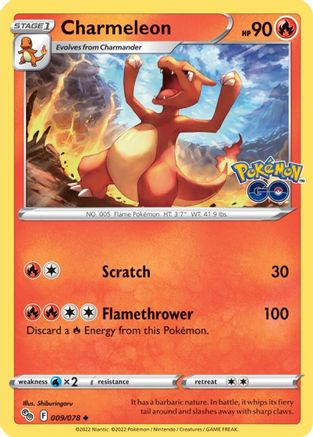 Charmeleon (9) Reverse Holofoil - Pokemon GO