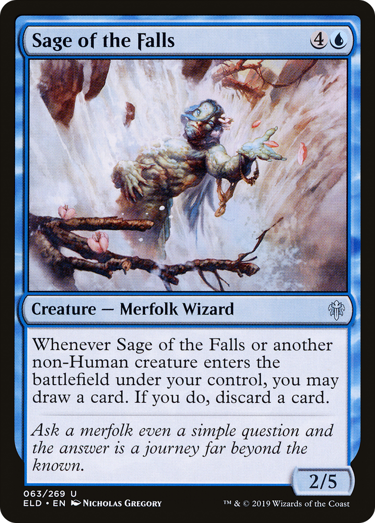 Sage of the Falls (063) Foil - Throne of Eldraine