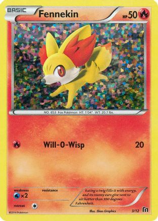 Fennekin - 3/12 (3) Holofoil - McDonalds Promos 2016