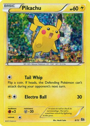 Pikachu - 6/12 (6) Holofoil - McDonalds Promos 2016