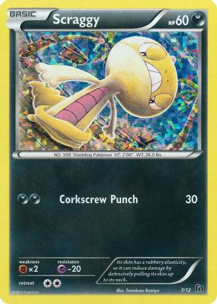 Scraggy - 7/12 (7) Holofoil - McDonalds Promos 2016