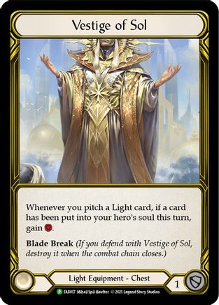 Vestige of Sol (Golden) (FAB017) Cold Foil - FaB Promos