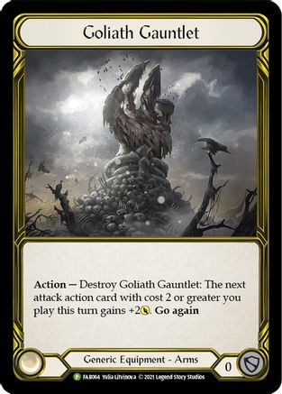 Goliath Gauntlet (Golden) (FAB064) Cold Foil - FaB Promos