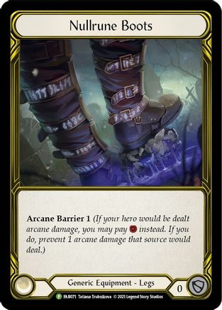 Nullrune Boots (Golden) (FAB071) Cold Foil - FaB Promos