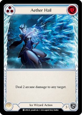 Aether Hail (Blue) (UPR129) Rainbow Foil - Uprising