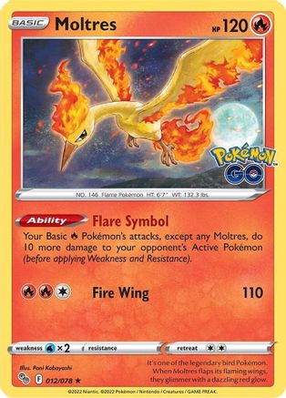 Moltres (12) Reverse Holofoil - Pokemon GO