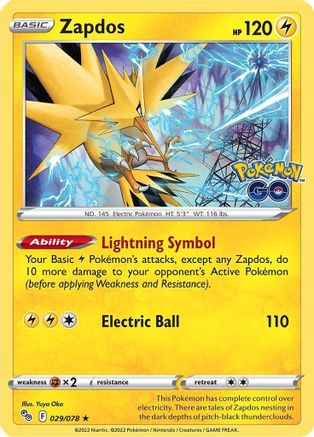 Zapdos (29) Reverse Holofoil - Pokemon GO