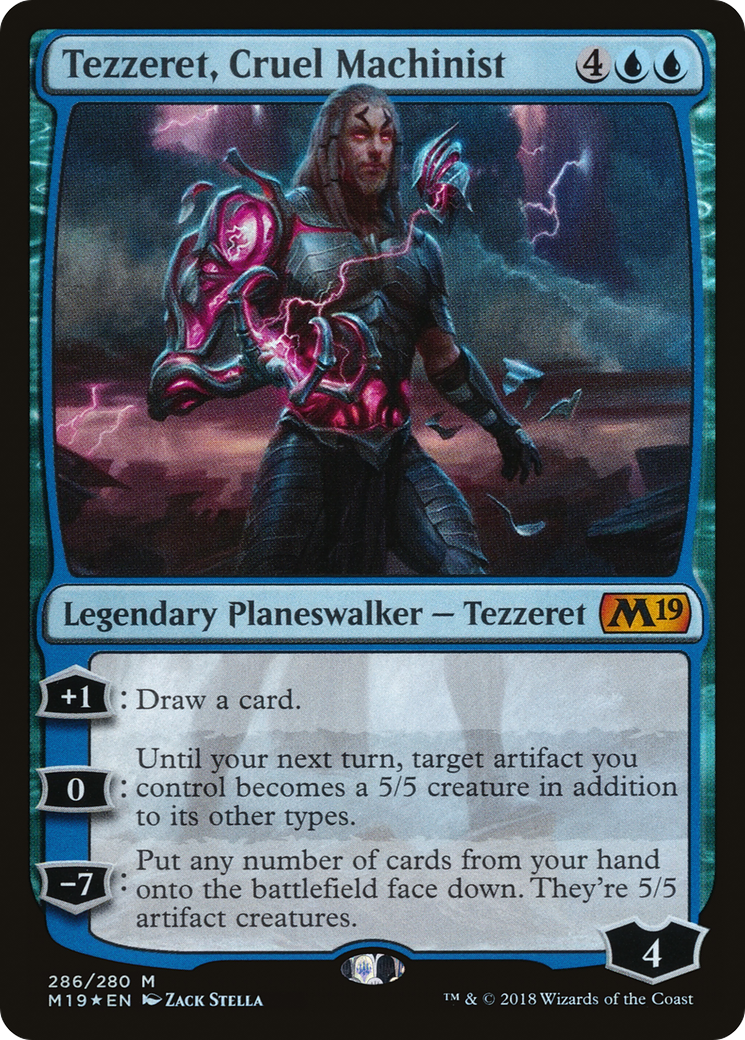 Tezzeret, Cruel Machinist (286) Foil - Core Set 2019
