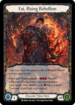 Fai, Rising Rebellion - HER058 (HER058) Cold Foil - Flesh and Blood: Promo Cards