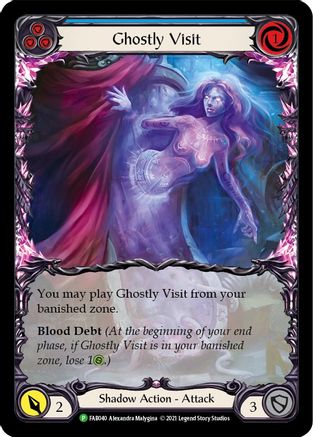 Ghostly Visit (Blue) (FAB040) Rainbow Foil - FaB Promos