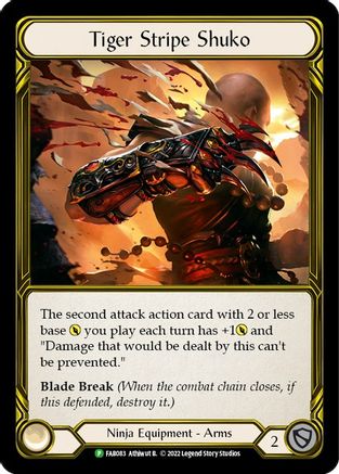 Tiger Stripe Shuko (Golden) (FAB083) Cold Foil - FaB Promos