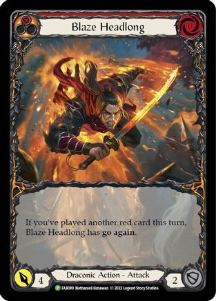 Blaze Headlong (FAB089) Rainbow Foil - FaB Promos