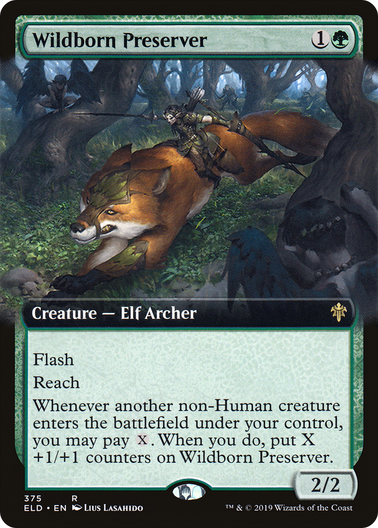 Wildborn Preserver (Extended Art) (375) Foil - Throne of Eldraine