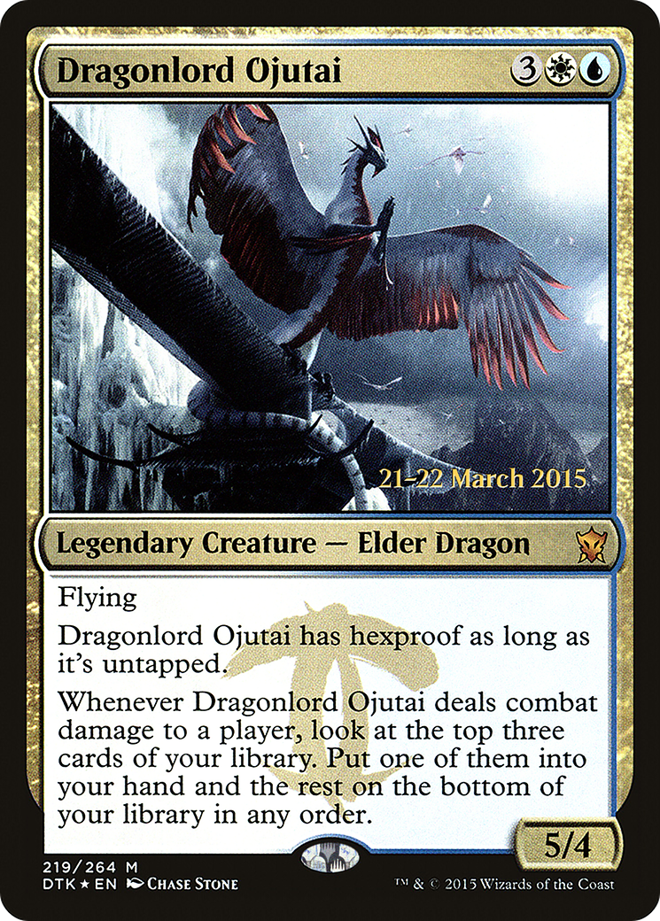 Dragonlord Ojutai (219s) Foil - Dragons of Tarkir Promos