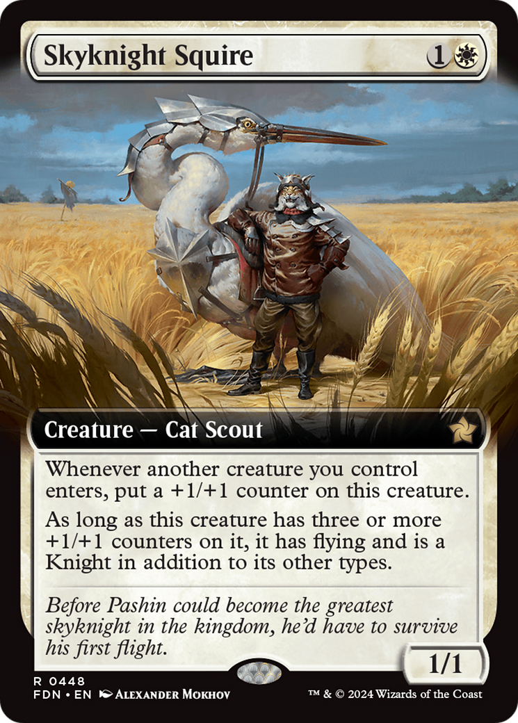 Skyknight Squire (Extended Art) (448) Foil - Foundations