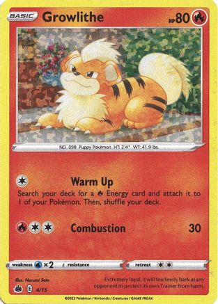 Growlithe - 4/15 (4) Holofoil - McDonalds Promos 2022