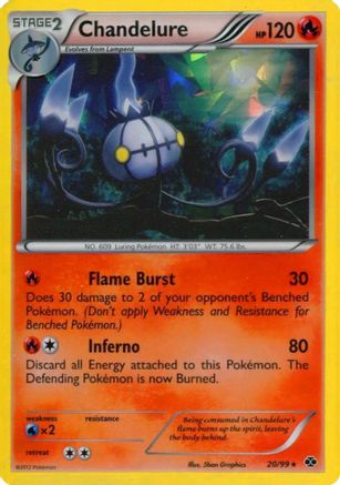 Chandelure - 20/99 (Cracked Ice Holo) (20) Holofoil - Blister Exclusives