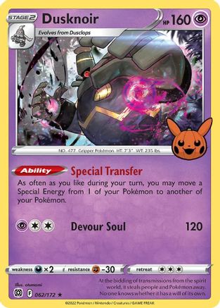 Dusknoir (62) Holofoil - Trick or Trade BOOster Bundle