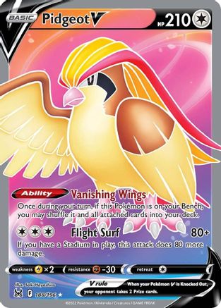 Pidgeot V (Full Art) (188) Holofoil - Lost Origin