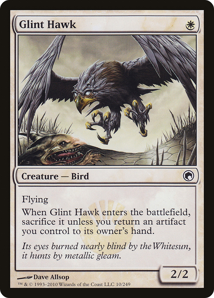 Glint Hawk (010) - Scars of Mirrodin