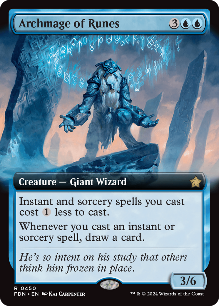 Archmage of Runes (Extended Art) (450) Foil - Foundations
